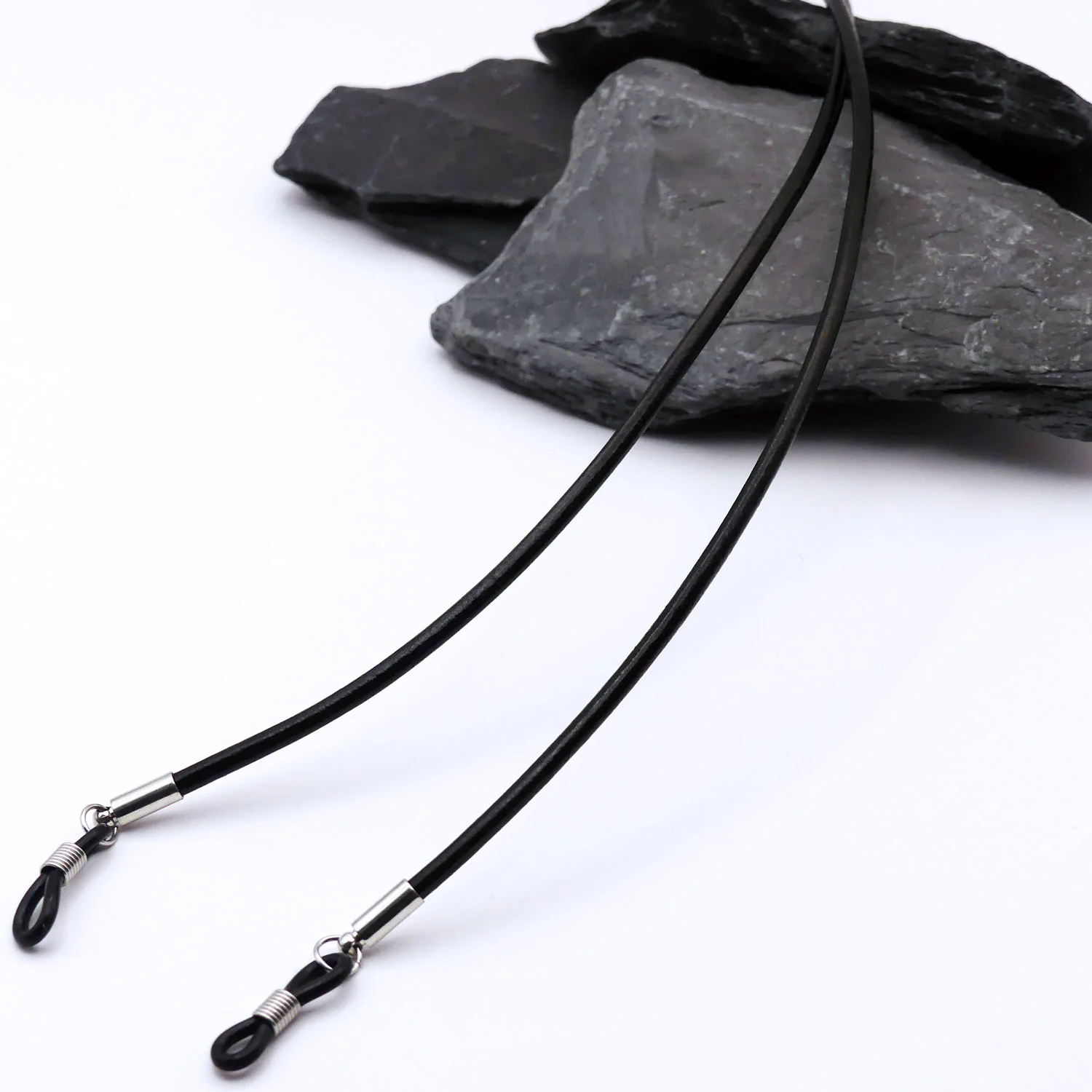Brillenband LYON, schwarz, aus Kunstleder