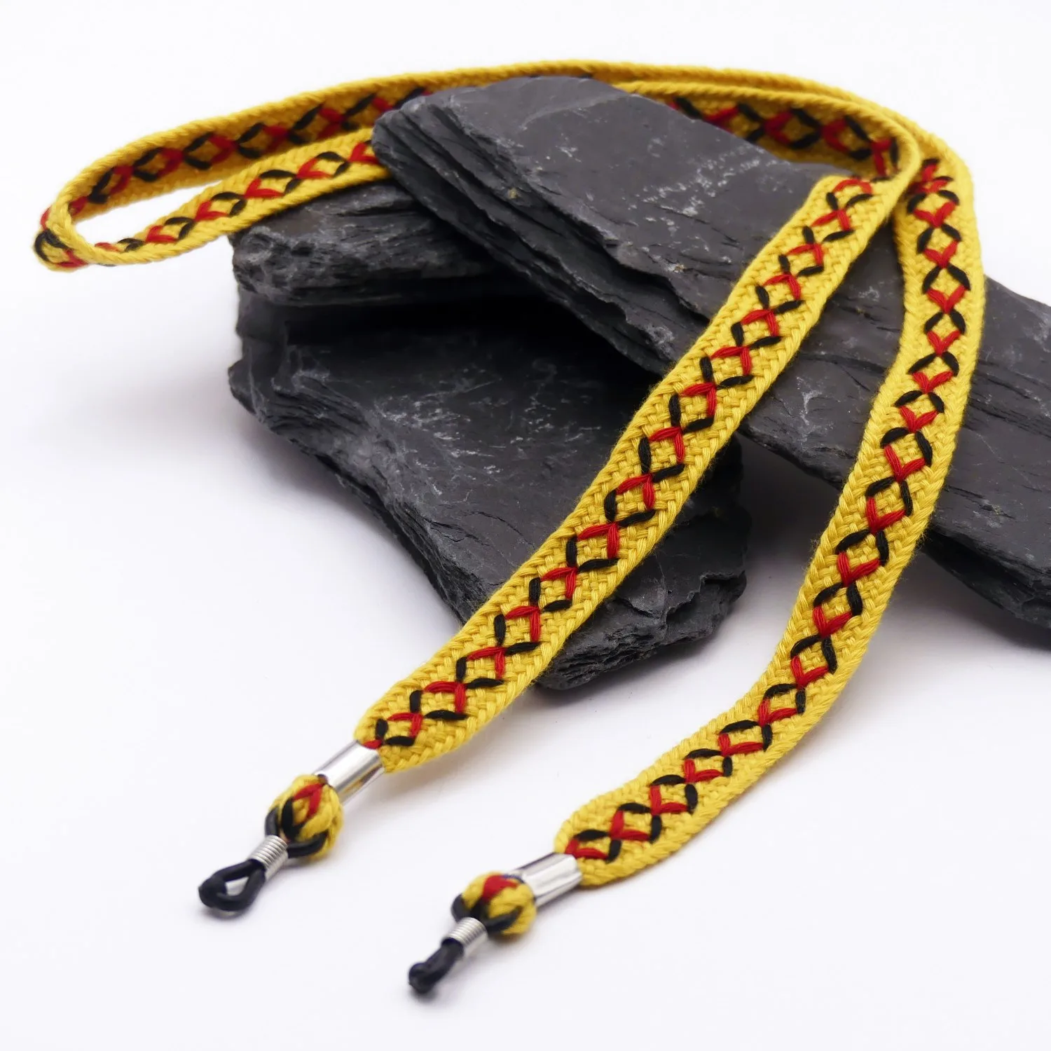 SEVILLA Eyeglass Cord: Yellow, Red, Black