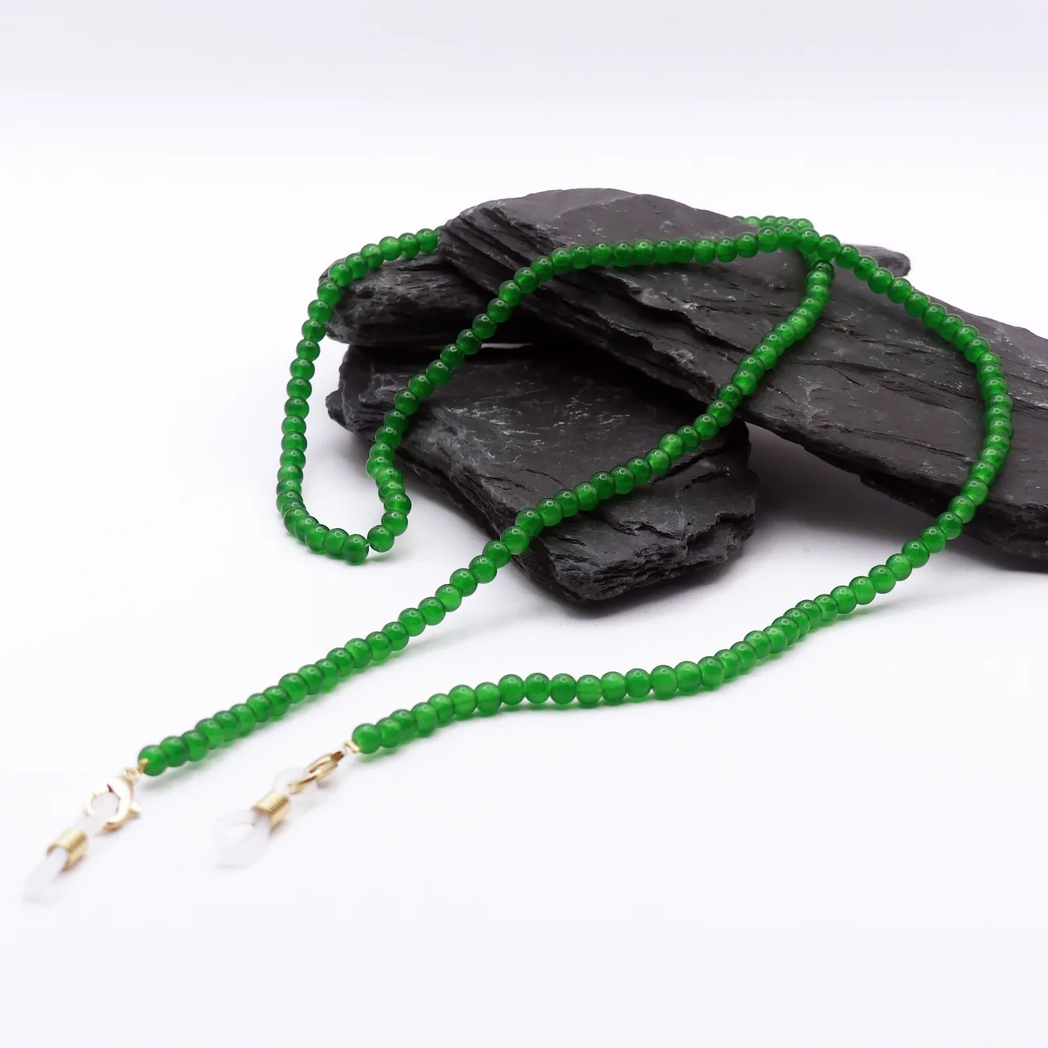 Kette-Brille-Belfast-grüne Perlen